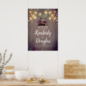 Zonnebloemen Rustic Country Fall Wedding Sign Poster (Keuken)