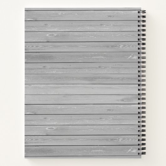 Zonnebloemen Rustic | Recept voor gezinsmonogram Notitieboek (Achterkant)