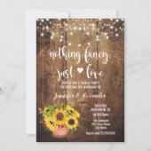 Zonnebloemen Rustic Wedding Reception Kaart (Voorkant)