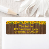 Zonnebloemen Rustic Wedding Return Address Labels (Insitu)