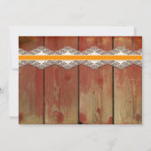 Zonnebloemen Rustic Wood Wedding Invitations Kaart (Achterkant)
