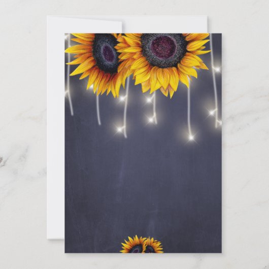 Zonnebloemen rustiek bloemenchique zoet zestien kaart (Achterkant)