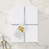 Zonnebloemen rustiek bloemgeel Save the Date Cadeaulabel (Met Touw)