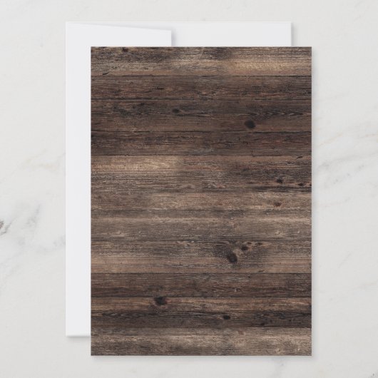 Zonnebloemen rustiek hout land 50e verjaardag kaart (Achterkant)