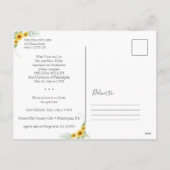 Zonnebloemen rustiek houten Afstuderen Feestdagenkaart (Achterkant)