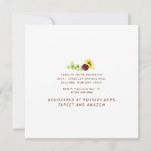 Zonnebloemen Rustiek Houten Vierkant Vrijgezellenf Kaart (Achterkant)