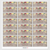 Zonnebloemen Rustieke Herfst Gastennamen Adresetik Sticker (Vel)