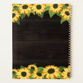  Zonnebloemen & Rustieke Houten Naam Planner (Achterkant)