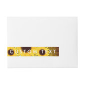 Zonnebloemen rustieke jute wrap rond uitnodigen la adreslabel wikkel (Voorkant)