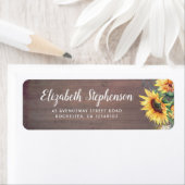 Zonnebloemen rustieke land herfst bruiloft etiket (Insitu)