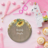 Zonnebloemen rustieke land Herfst geïnspireerd Papieren Bordje (Feest)