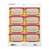 Zonnebloemen rustieke land picknick bruiloft label (Full Sheet)