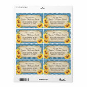 Zonnebloemen rustieke land picknick bruiloft label (Full Sheet)