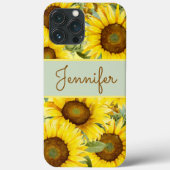 Zonnebloemen Rustige, bruine Waterverf Aangepast Case-Mate iPhone Case (Achterkant)