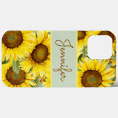 Zonnebloemen Rustige, bruine Waterverf Aangepast Case-Mate iPhone Case (Achterkant (horizontaal))