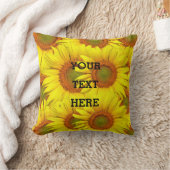 Zonnebloemen Rustige Floral Summer Yellow Weddings Kussen (Deken)