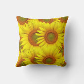 Zonnebloemen Rustige Floral Summer Yellow Weddings Kussen (Achterkant)