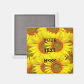 Zonnebloemen Rustige Floral Summer Yellow Weddings Magneet (Voorkant / Achterkant)