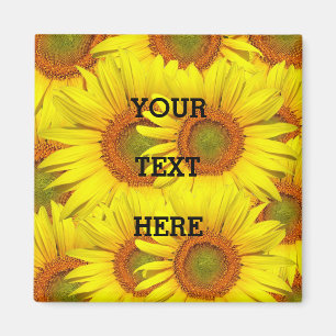 Zonnebloemen Rustige Floral Summer Yellow Weddings Magneet