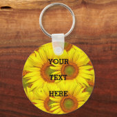 Zonnebloemen Rustige Floral Summer Yellow Weddings Sleutelhanger (Voorkant)