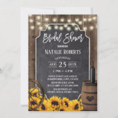 Zonnebloemen Rustige wijn Barrel Vrijgezellenfeest Kaart (Voorkant)