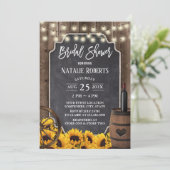 Zonnebloemen Rustige wijn Barrel Vrijgezellenfeest Kaart (Staand voorkant)