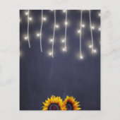 Zonnebloemen rustige, zoete zestien uitnodiging (Achterkant)