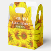 Zonnebloemen Rustisch Land Floral Summer Yellow Bedankdoosjes (Geopend)