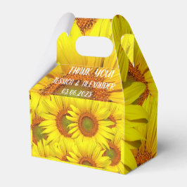 Zonnebloemen Rustisch Land Floral Summer Yellow Bedankdoosjes
