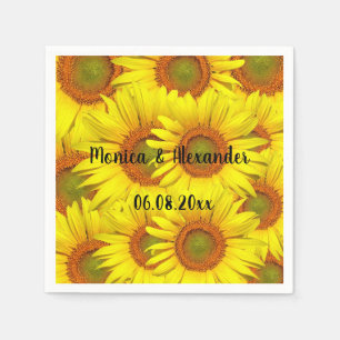 Zonnebloemen Rustisch Land Floral Summer Yellow Na Servet