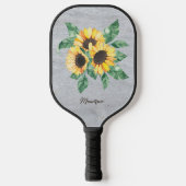 Zonnebloemen - Rustisch Monogram Pickleball Paddle (Voorkant)