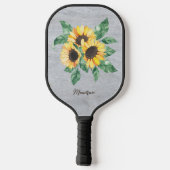 Zonnebloemen - Rustisch Monogram Pickleball Paddle (Achterkant)
