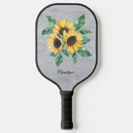 Zonnebloemen - Rustisch Monogram Pickleball Paddle