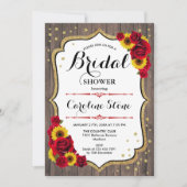 Zonnebloemen Rustisch Vrijgezellenfeest Kaart (Voorkant)