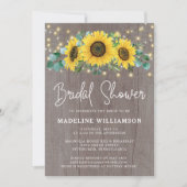 Zonnebloemen Rustisch Vrijgezellenfeest Kaart (Voorkant)