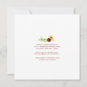 Zonnebloemen Rustisch Vrijgezellenfeest met houten Kaart (Achterkant)