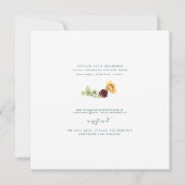 Zonnebloemen Rustisch Vrijgezellenfeest van hout Kaart (Achterkant)