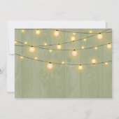 Zonnebloemen Sage Wood Lights Rehearsal Dinner Kaart (Achterkant)