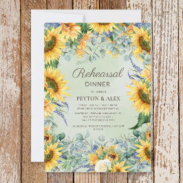 Zonnebloemen Salie Groene Eucalyptus Bladeren Proe Save The Date