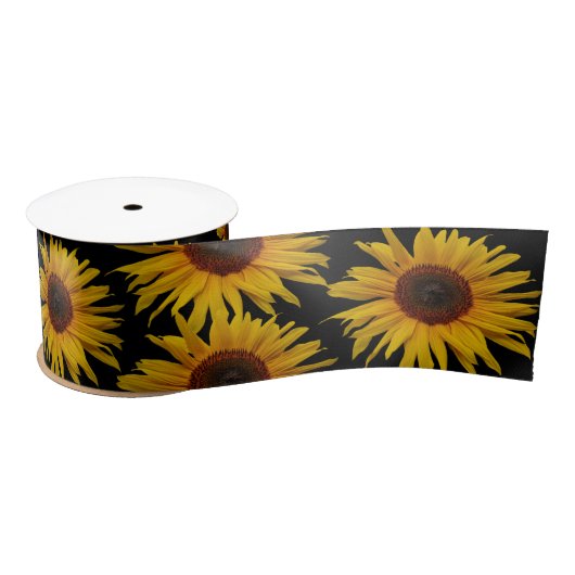 Zonnebloemen Satijnen Lint (Spoel)