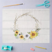 Zonnebloemen, schaars Anemone, ontkoppeling Tissuepapier (Craft)