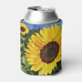 Zonnebloemen Schilderd hek Blikjeskoeler (Blikje Voorkant)