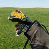 Zonnebloemen Schilderd hek Golfheadcover (Insitu)