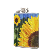 Zonnebloemen Schilderd hek Heupfles (Links)