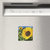 Zonnebloemen Schilderd hek Magneet (Insitu (Vaatwasser))