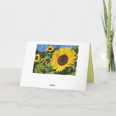 Zonnebloemen Schilderd hek Notitiekaartje (Achterkant)