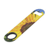 Zonnebloemen Schilderd hek Speed Flessenopener (Voorkant Gekanteld)