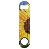 Zonnebloemen Schilderd hek Speed Flessenopener (Achterkant)