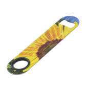 Zonnebloemen Schilderd hek Speed Flessenopener (Achterkant Gekanteld)