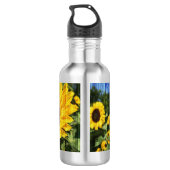 Zonnebloemen Schilderd hek Waterfles (Achterkant)